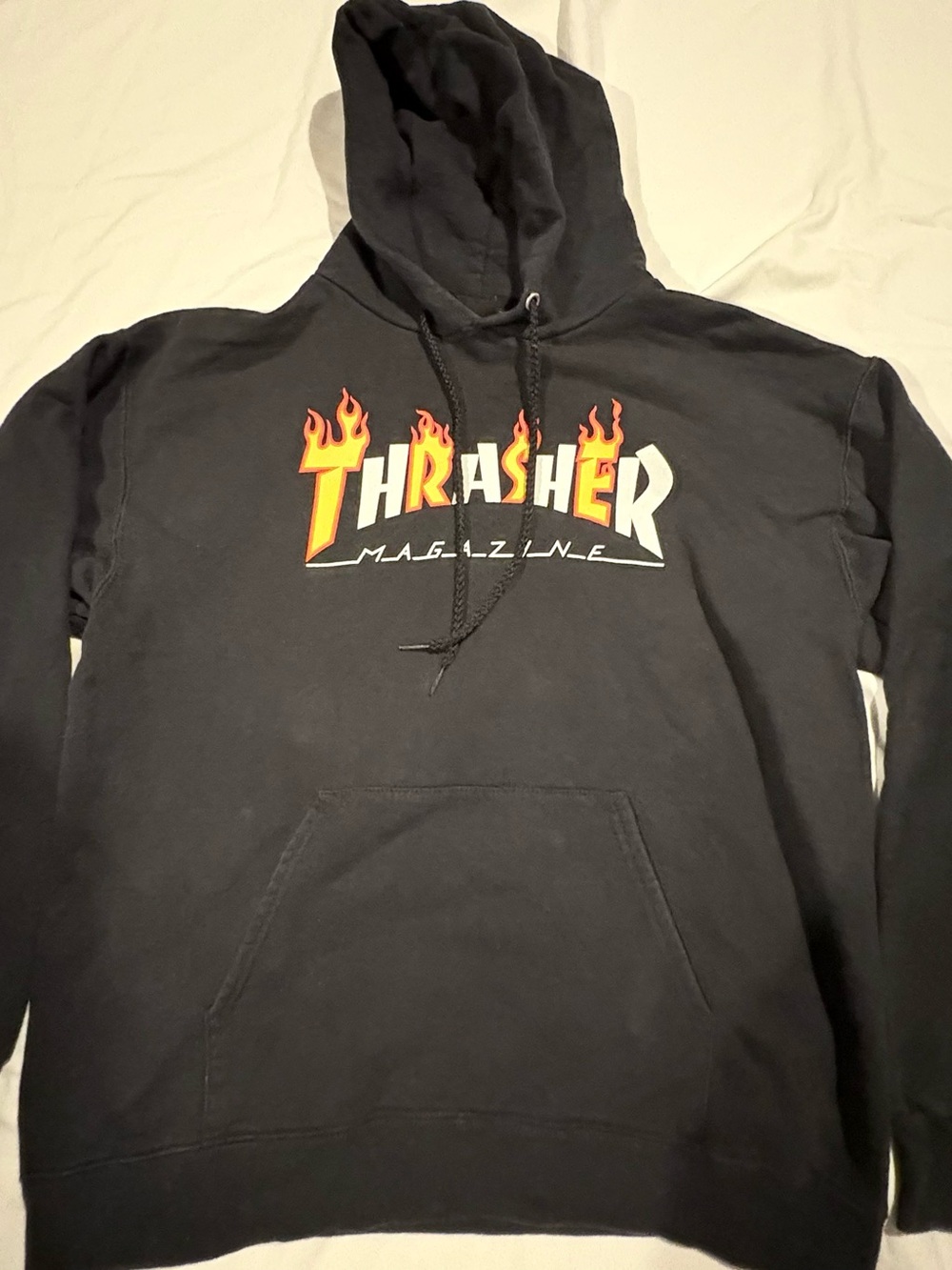 Skateboarding Thrasher Magazine Black Hoodie Mens Size:Medium